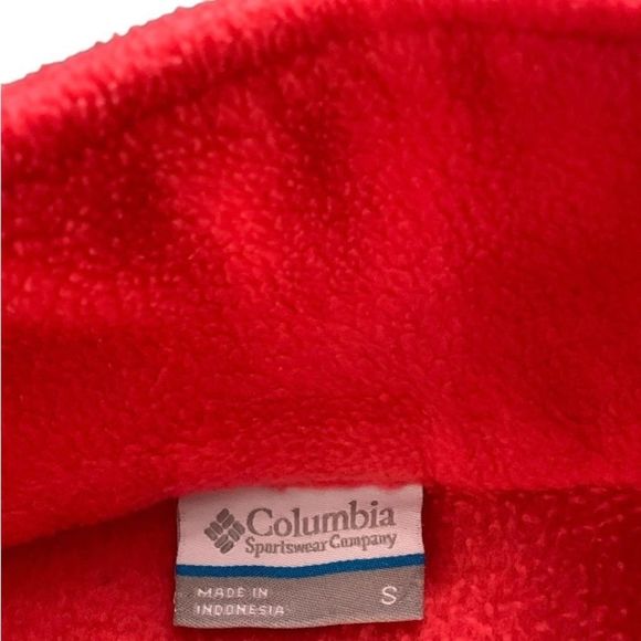 Womens Columbia Pink Full Zip Fleece Vest - Picture 4 of 7